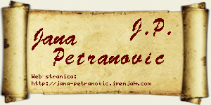 Jana Petranović vizit kartica